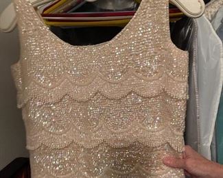 Beaded fancy tank top