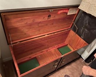 Genuine Lane Vintage Cedar Hope Chest with shelf