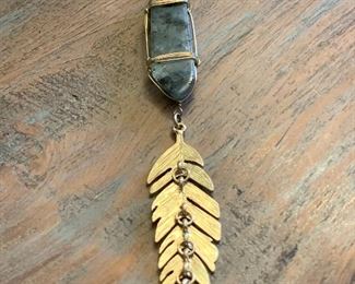 $30.00 Beautiful stone and feather necklace.