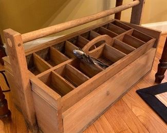 $150.00 Vintage toolbox. 25.25W 11.5D 14.5H