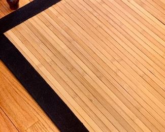 $100.00 Bamboo rug with black border. Great condition. 6 feet x 9 feet