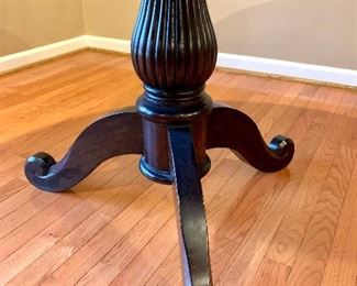 Close up view of the pedestal.