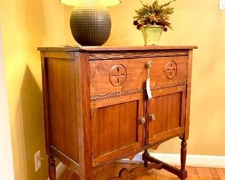 $600.00 Antique bar/ server with great detail and in very good condition. 37W 19D 42H