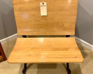 $100.00 Vintage school desk, 23.5W 33D 31.5H