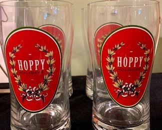 $16.00 Set of four “Hoppy Holiday” glasses.