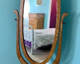 $40 Stand alone mirror. Measures 26w x 64h.