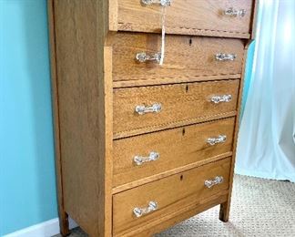 $150 Vintage dresser. Measures 33l x 19w x 44.25h.