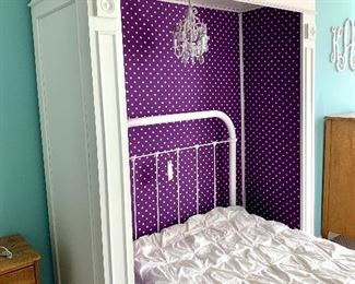 $40 Includes Brooklyn Loom comforter, 2 pillow shams and purple bed skirt.