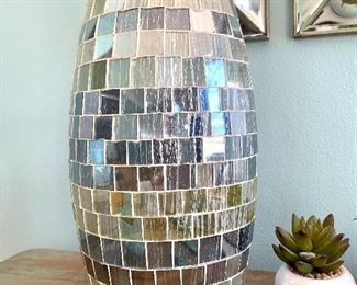 $18.00 Mosaic candle holder, 12H