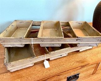 $42.00 Each, Vintage loaf pan shelves, 23.5H 11W.