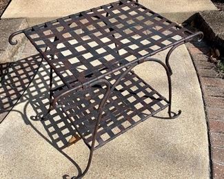 $80 Indoor/outdoor side table. Measures 30l x 18.75w x 24h.