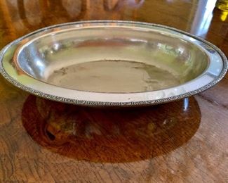 #1022B  Silver plate oval dish $12