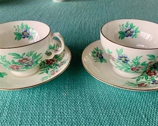 #1071B.  Adderley bone China teacup and saucer, Lawley England, set of two $22