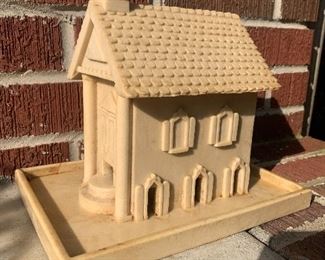#1306C resin church bird-feeder 7“ x 10“ x 9“ $25