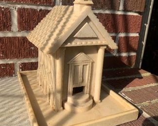 #1306C resin church bird-feeder 7“ x 10“ x 9“ $25