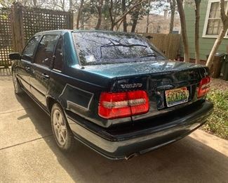#1432 - 1998 Volvo S70 GLT sedan -  Owner’s Minimum $2,500.               This luxury car is in great shape for her age! Runs like a top. 4 speed automatic. Teal green, tan leather interior. Moon roof. Sparkling clean. 5 star front driver side and front passenger side crash rating.  Same owner for over 20 years. A/C doesn’t work. Automatic locks stick but could probably be fixed by someone who knows about those things—WD40 maybe. The tires are 2 yrs old and have less than 3,000 miles on them. Driven 226,340 miles - nothing for a Volvo. 