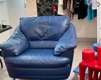 Pair of these chairs and sofa - beautiful buttery leather.  One chair is a recliner!