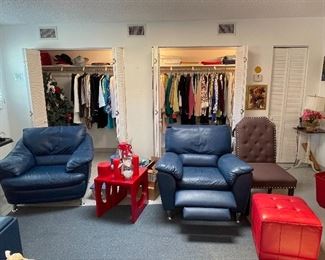 Leather chairs - match the couch 