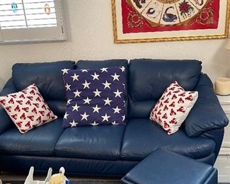 Buttery leather sofa