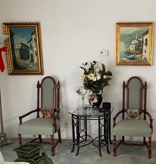 Antique barley twist chairs