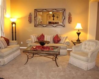 Schnadig living room furniture - sofa, loveseat and barrel chair