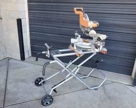 Extremely Nice Contractors Combo Rigid Sliding Miter Saw with Laser for precision cutting, 12" blade & Stand, unit has been hardly used, like new. Stand along would run you around $400.00.