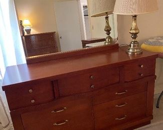 LOOK at this.... great mid-century modern dresser and mirror!