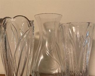 Beautiful crystal vases....large and heavy!