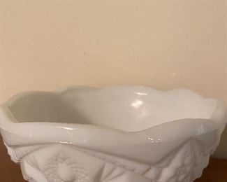 Antique milk glass bowl....look how thick it is!