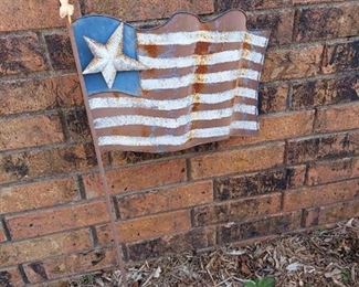 Metal Flag Decor