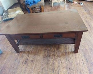 Mission Style Coffee Table - 4 Drawers - Matches Lot #4021