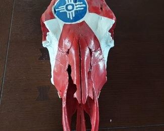 Wichita Flag Painted Skull
