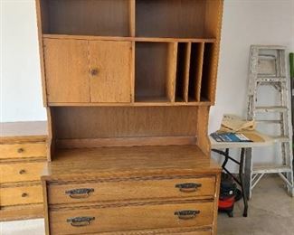 3 Drawer Dresser with Hutch Top - 1 Drawer needs Glide Reattached