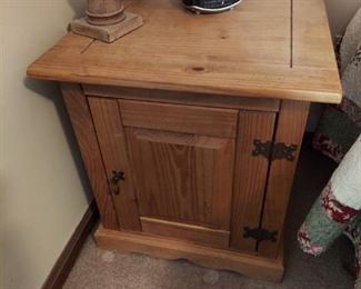 Pine Night Stand - Contents Not Included - Matches Lot #4112