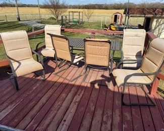 Patio Table with 6 Chairs - Fabric is Torn on Chairs