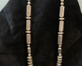 507 Sterling Silver Graduated Beaded Necklace