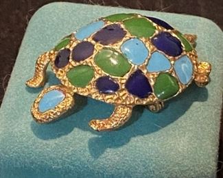 110Christian Dior Turtle Pin