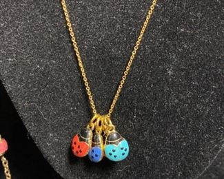 020 Joan Rivers Lady Bug Necklaces