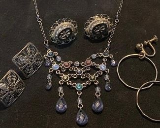 129Sterling  Alpaca Earrings