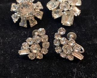 512 Rhinestone Brooches and Earrings