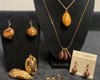 030 Wood and Seed Earrings