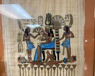 . . . this is authentic -- Egyptian art on papyrus