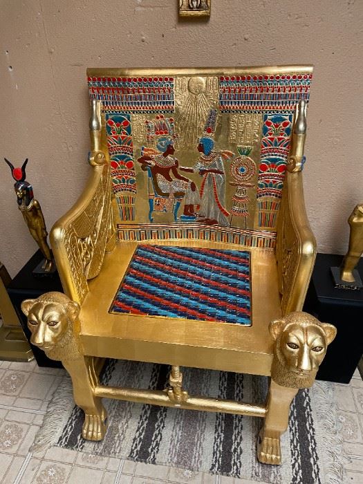 . . . talk about a statement piece -- King's chair