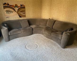 Walter E. Smithe sectional sofa. (3 pieces). Measures 9’L x  9’ W x 38”D BUY IT NOW $700
