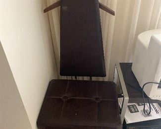 Mid-Century Valet by Pearl-Wick Corp.  Measures 19”W x 312”D x 38”H. 