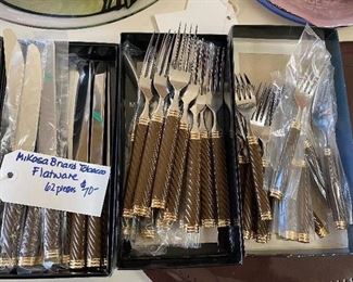 Mikasa braid Tobacco color flatware 62 Pieces
