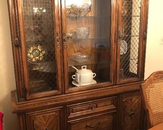 Mid -Century China cabinet by White. Measures 62”W x 19”D x 82”H
