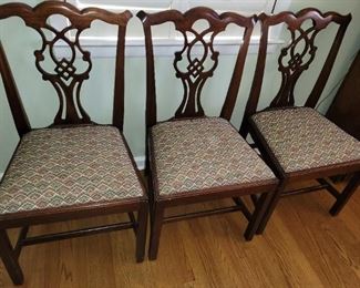Vintage Chippendale Mahogany Dining Chairs