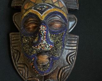 Beaded African mask