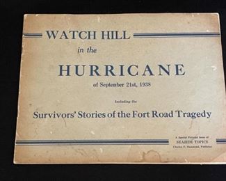 Watch Hill 1938 hurricane booklet